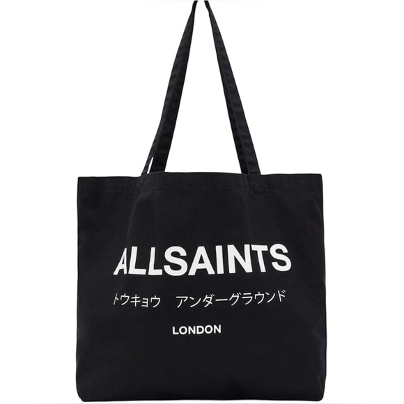 All Saints Handbags - AllSaints London Large Black & White Graphic Tote